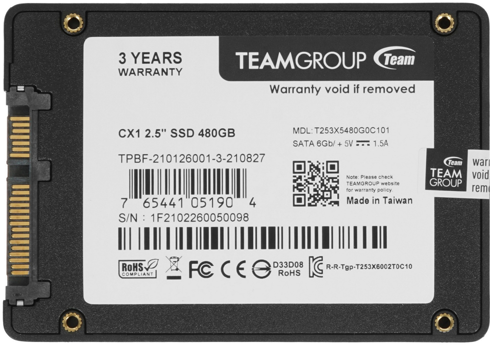 SSD Team Group T253X5480G0C101 480 ГБ