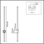 8310/14WL LEDIO LN26 436 серебро, металл/силикон Настенный светильник с диммером LED 14W 3000/4000/7000K 220V BRAM