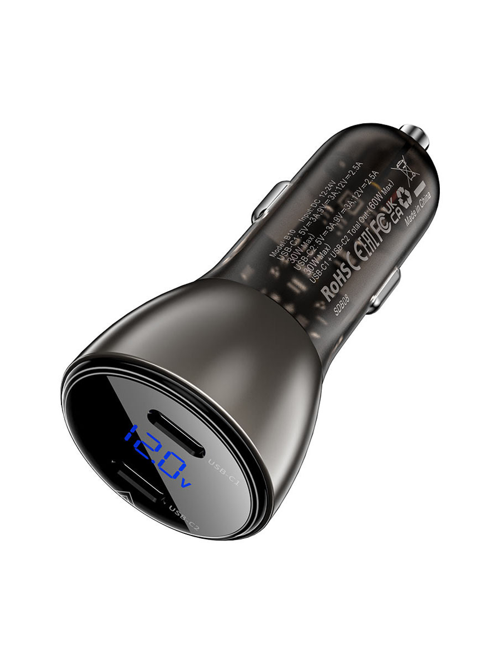 Автомобильное зарядное устройство ACEFAST B10 60W 2xType-C