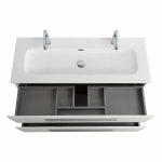 Тумба с раковиной Cezares ECO-CER-N 120 ECO-CER-N-1200-2C-SO-BL белая глянцевая
