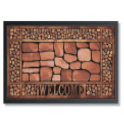 Коврик придверный влаговпитывающий с рисунком 45х75 подложка-резина, арт. 8818-11