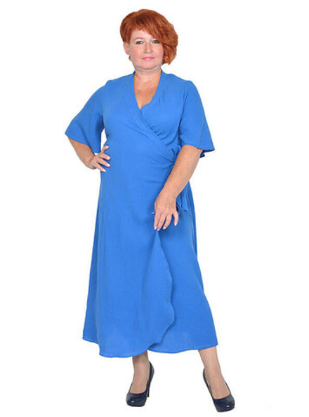 Платье-халат из муслина Медуница