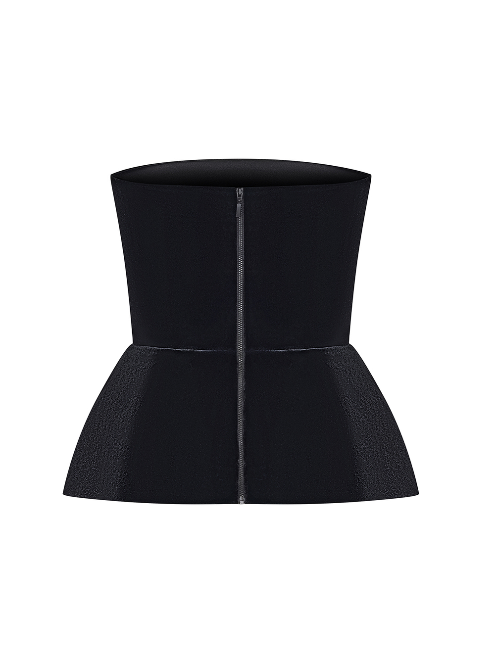 Топ корсетный из бархата с баской