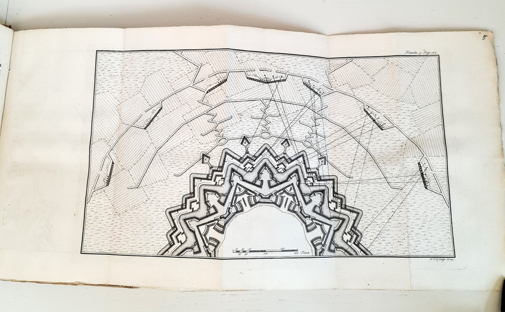 "Essai sur la fortification. Эссе об укреплении.". Henrik Horft (Генрих Горст ). 1744 г.