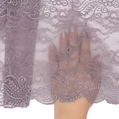 Кружево эластичное лавандово-серое темное 22 см, Китай