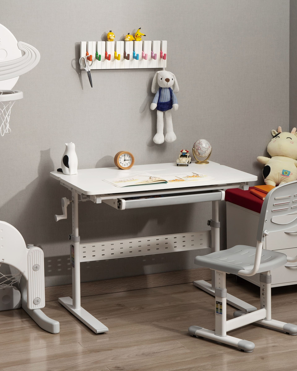 Парта растущая E601 белый