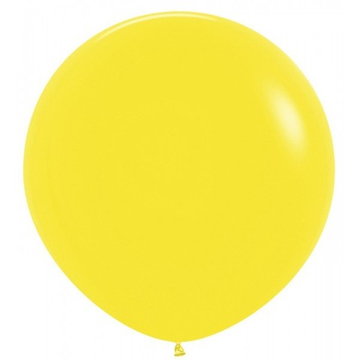 Желтый шар 60/90 см на атласной ленте