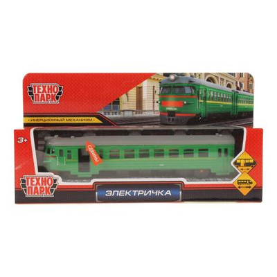 Модель ин. мет. "Электричка" 19см. двери, зеленый, коробка COMTRAIN-19-GN (Технопарк)