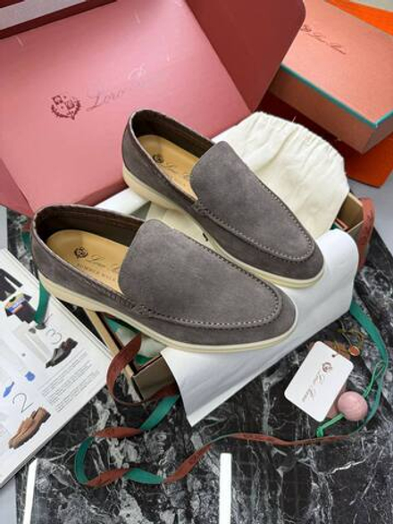 Лоферы Loro Piana вставка из кожи крокодила