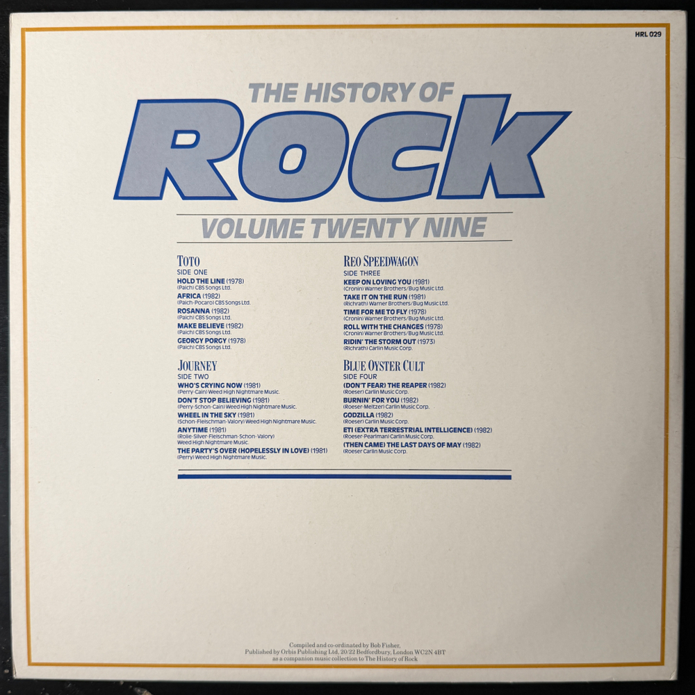 Сборник History Of Rock 29 2LP (Англия 1985г.)