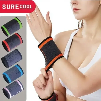 Напульсник спортивный HW804, размер S, 8*8 см, 2 шт (микс цветов)