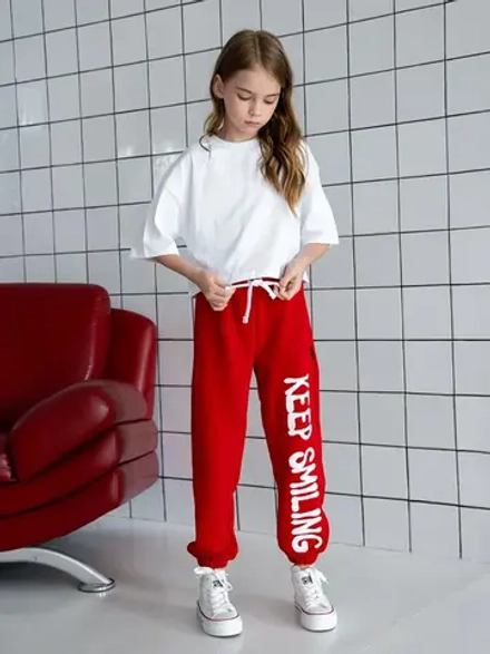 Штаны детские спортивные красные