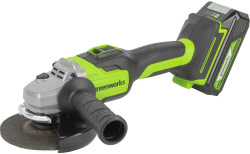 УШМ GREENWORKS 24V,125 мм,10500об/мин,1хАКБ 4Ач/ЗУ,б/щ (3200207UB)