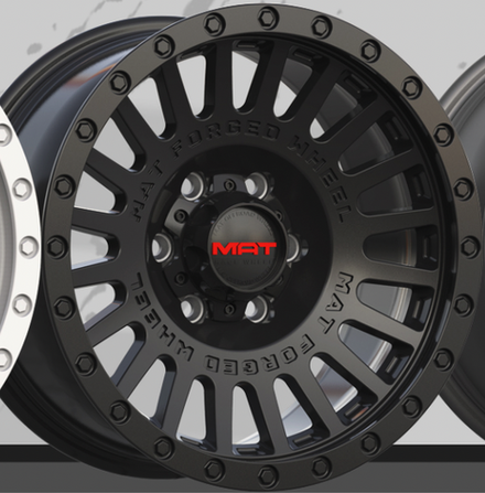 Диск колёсный кованый MAT offroad VB1908 R17 8,0 ET0 Matte Black