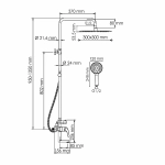 Душевая система WasserKRAFT Sauer A171.261.348.PG золото
