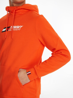 Куртка теннисная Tommy Hilfiger Essentials Hoody - acid orange