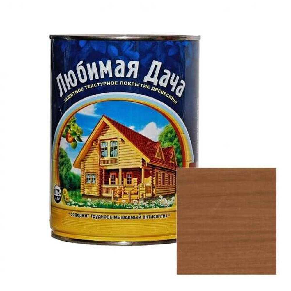 ПОКРЫТИЕ Д/ДРЕВЕСИНЫ ЛЮБИМАЯ ДАЧА ОРЕХ 0,75Л
