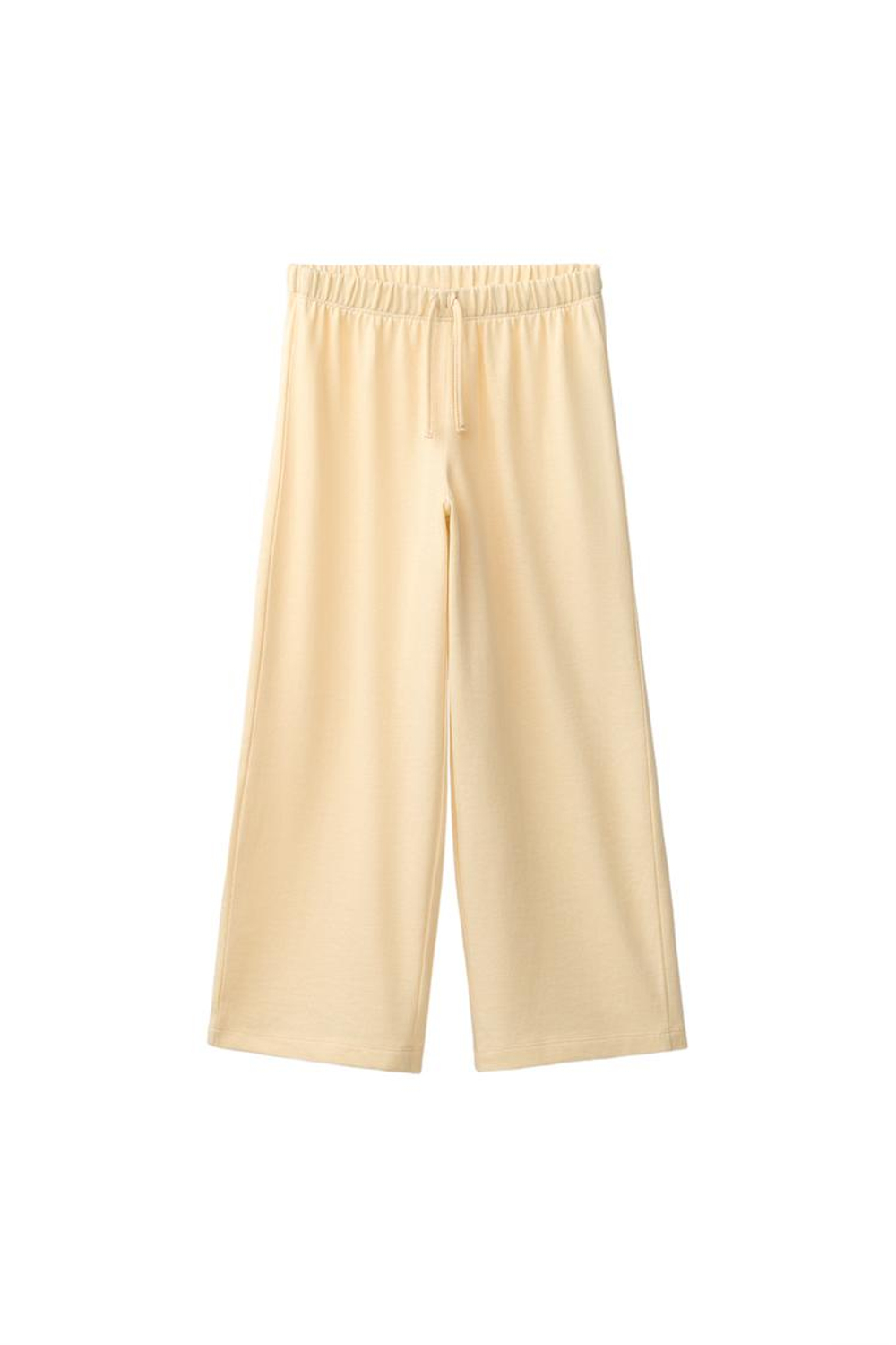 ZARA КОМПЛЕКТ ИЗ ФУТБОЛКИ И БРЮК WIDE LEG, ЖЕЛТЫЙ