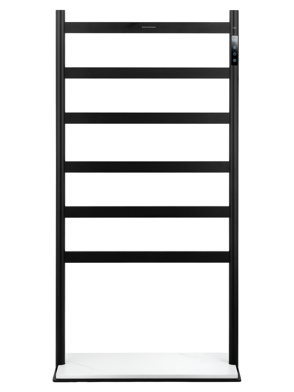 Полотенцесушитель электрический напольный WONZON & WOGHAND ESSEN, Черный матовый (WW-A406-MB)