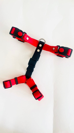 Шлейка для собак, Биотан, 25 мм , L размер ,средние и крупные породы, красный и черный