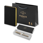 Подарочный набор: Ручка роллер Parker IM + ежедневник, черный