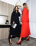 Юбка плиссе в красном оттенке