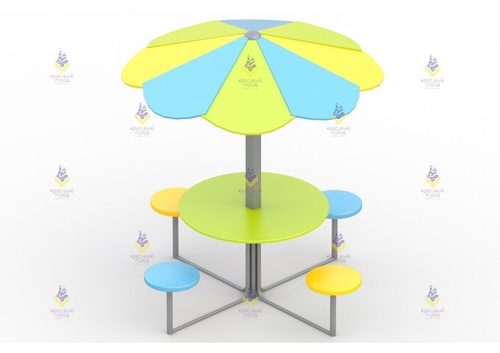 Столик с навесом «Семицветик»