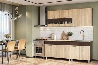 Кухонный гарнитур Босфор (Дуб Венге/Дуб Сонома) 2000