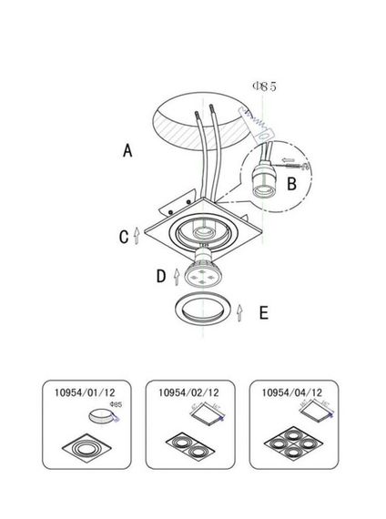 Встраиваемый светильник Lucide Cos 10954/01/12