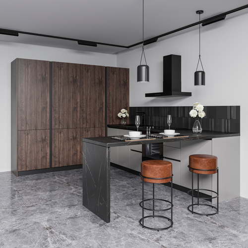 Кухонный гарнитур "EXTRA" Тауп / Каштан