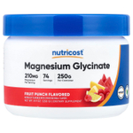 Nutricost, глицинат магния, со вкусом фруктового пунша, 250 г (8,9 унции)