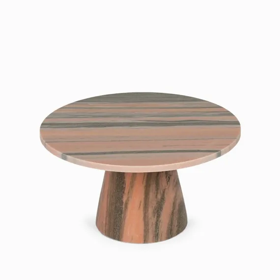 Кофейный стол Flick Ø56х30 см, розовый мрамор