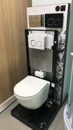 Унитаз с инсталляцией WeltWasser AMBERG 506 + SALZBACH 043 GL-WT + AMBERG RD-CR
