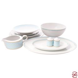 Столовый сервиз Falkenporzellan Corvara AERO BLUE-GOLD 6 персон 25 предметов