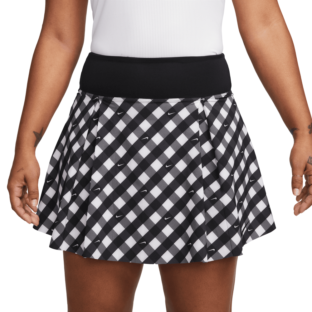Теннисная юбка Nike Court Dri-Fit Advantage Print Club Skirt - black/black