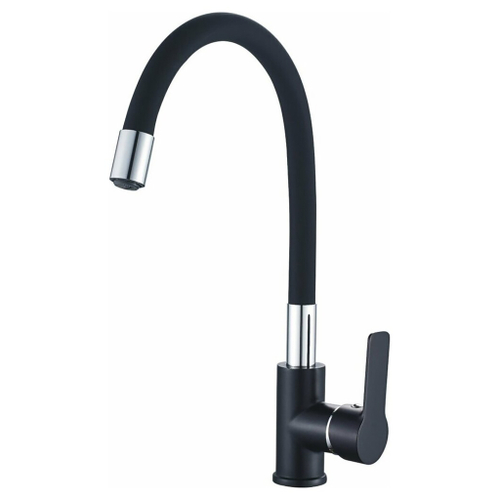 Смеситель для кухни 35к HB70113-7 HAIBA гибкий излив, б/отв боковая,ЧЕРНЫЙ/ХРОМ