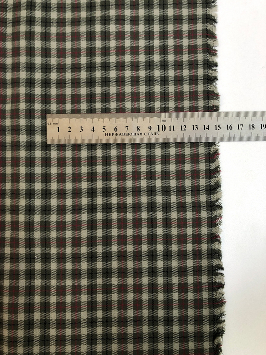 Коттон фланель сорочка принт клетка хаки/олива/красн/черн