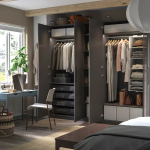 Гардероб - IKEA PAX/FORSAND/ПАКС/ФОРСАНД ИКЕА, 250x60x236 см, темно-серый