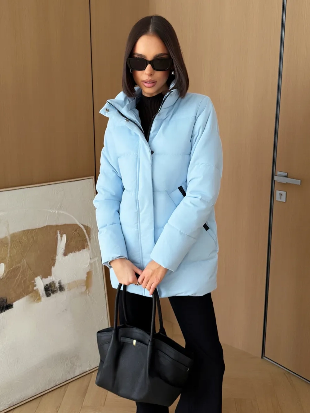 Куртка весенняя удлиненная со съемным капюшоном