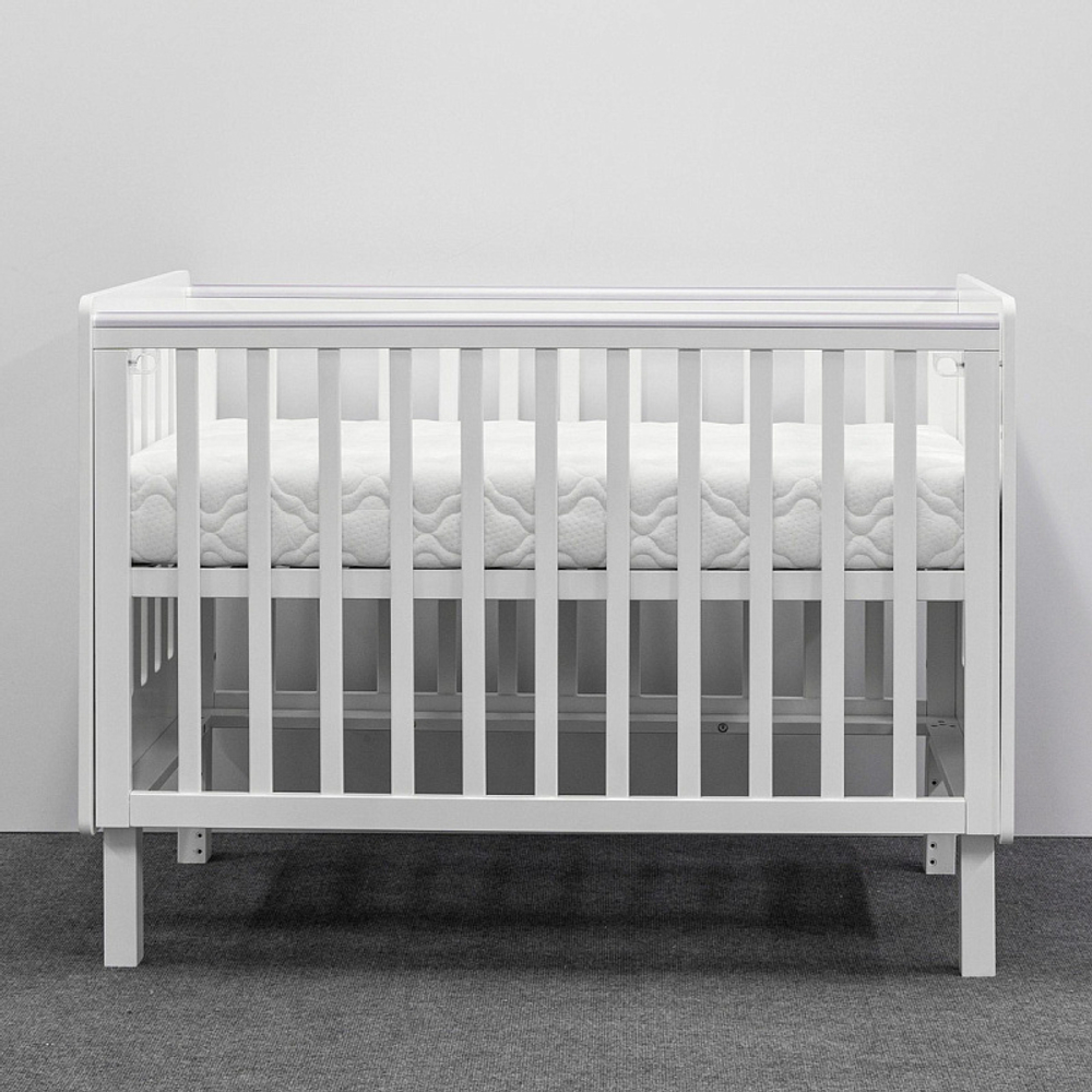 Кровать Antemi Mari 120х60 с ящиком Ник 14 б/б Белый + НиК 16 б Белый