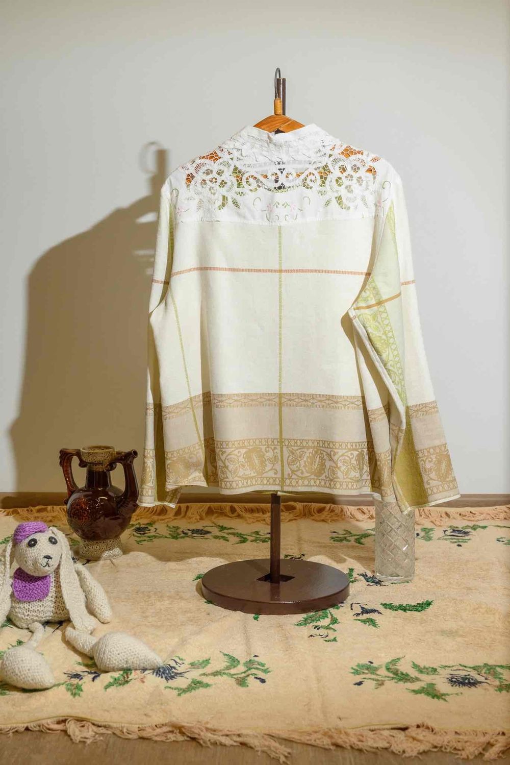 Рубашка Soeurs Linen Lace Shirt beige