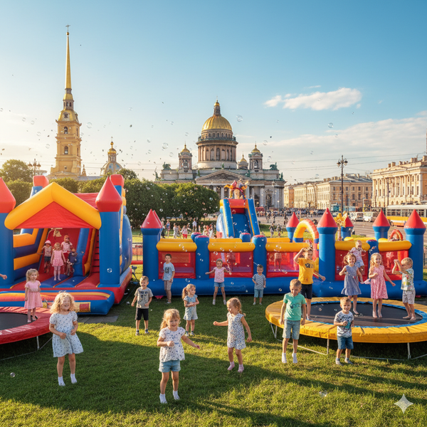 Надувной батут купить в Санкт-Петербурге недорого 🎪 | БатутМастер