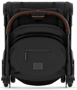 Коляска Cybex Coya Rosegold Frame Cloud G i-Size Fog Grey 2 в 1 Sepia Black с дождевиком и бампером