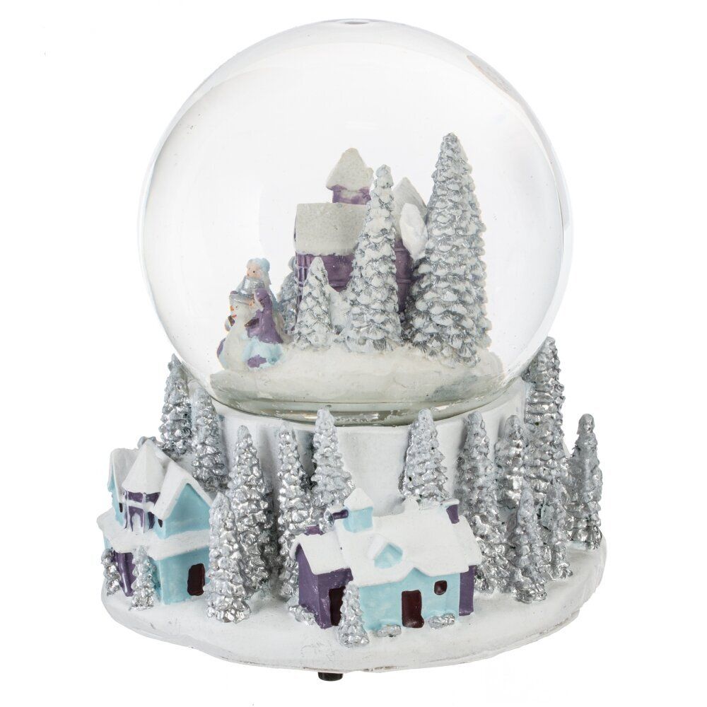 GAEM Фигур декор в стекл шаре "Снеговик/Дом" (подсв, муз, вьюга, AAAх3 н/п), D 10 см, L12 W11,5 H14 см, 2