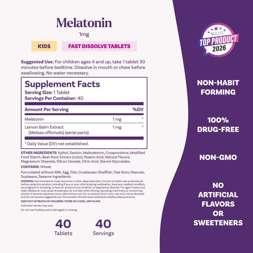 Natrol, мелатонин для детей от 4 лет, со вкусом клубники, 40 таблеток