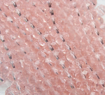 БП013НН68 Хрустальные бусины "рондель", цвет: розовый прозрачный, 6х8 мм, кол-во: 39-40 шт.