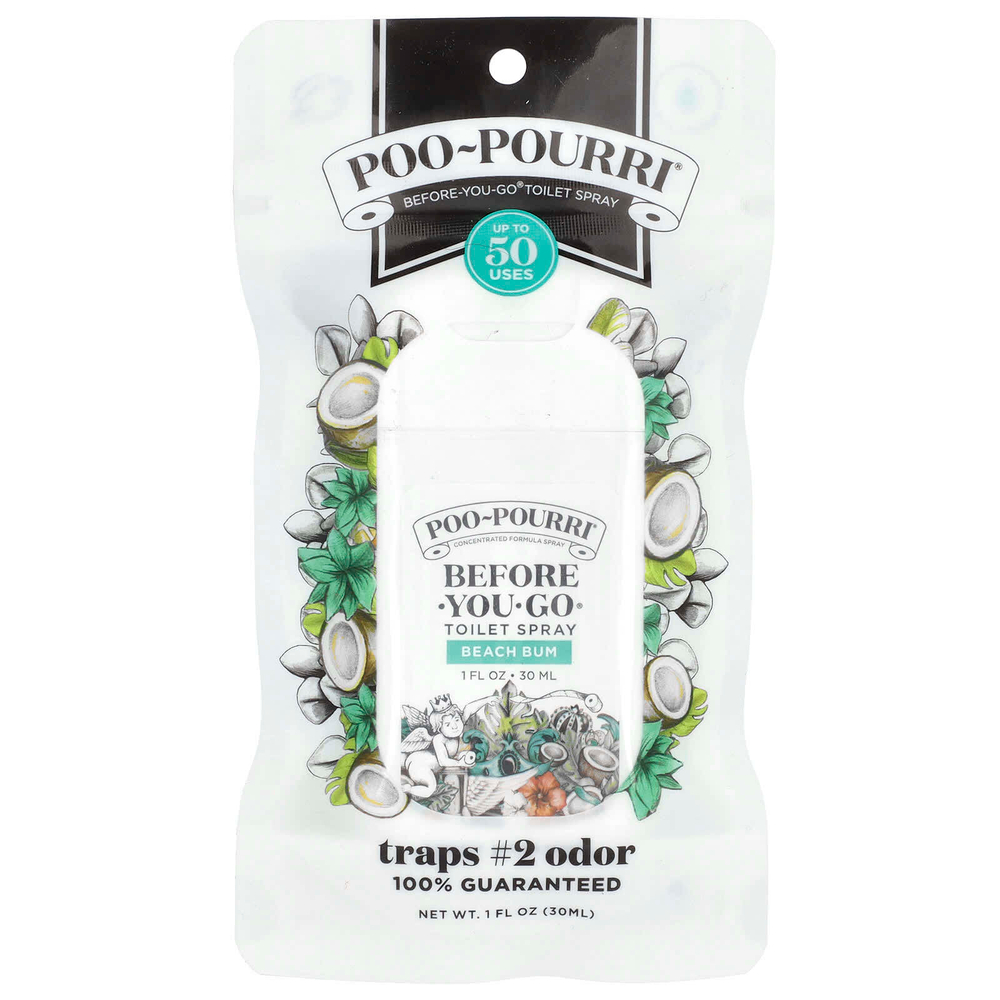 Poo-Pourri, Before-You-Go®, спрей для унитаза, Beach Bum, 30 мл (1 жидк. Унция)