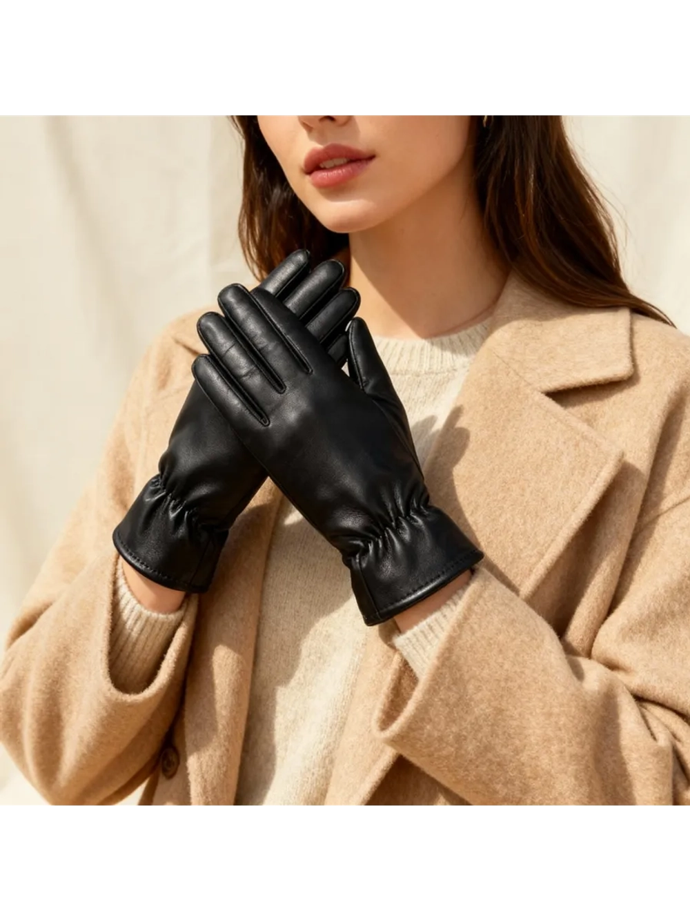 перчатки демисезонные теплые на меху модные удобные