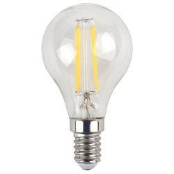 Лампочка светодиодная ЭРА F-LED P45-7W-827-E14 E14 / Е14 7Вт филамент шар теплый белый свет