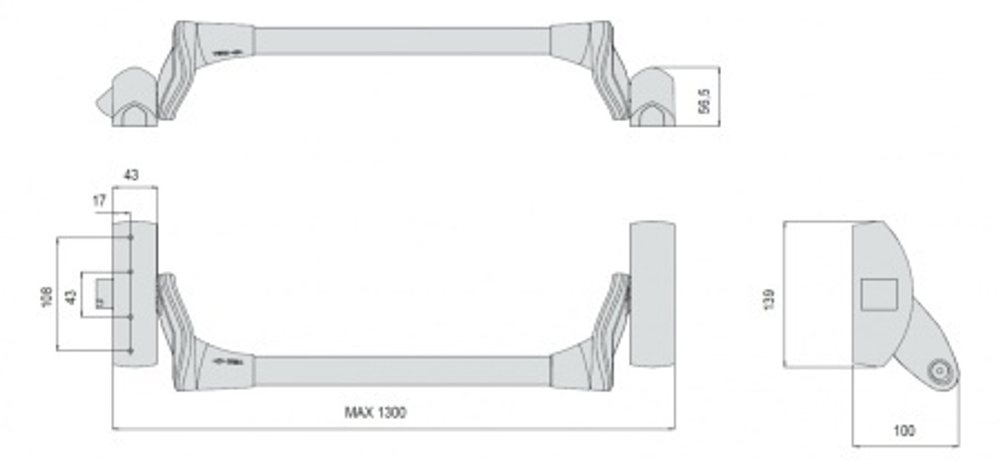 Устройство "Антипаника" накладное CISA 59011.10.0
